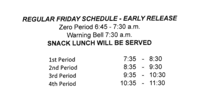 Short Friday Schedules, Lets Keep Them