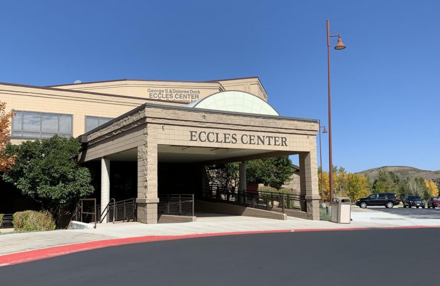 The outside of the Eccles Center where the showcase was held.