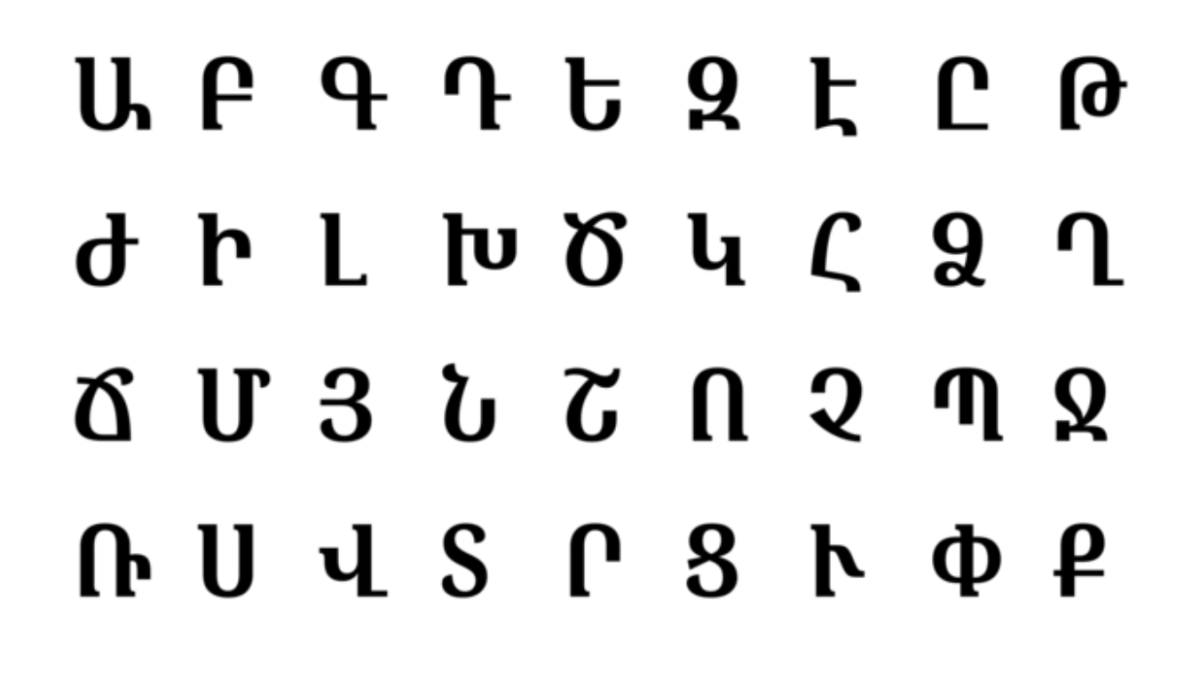 The Armenian Version of the Gospels  Armenian alphabet, Armenian language,  Armenian